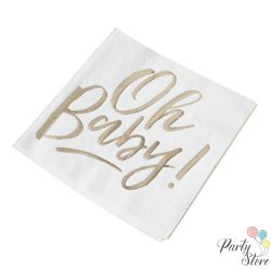 Салфетки за бебешко парти Oh-Baby! 16,5х16,5см (1 пкт. / 16 бр.)