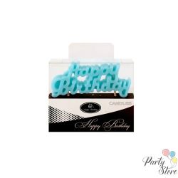 Свещички "Happy Birthday' синьо