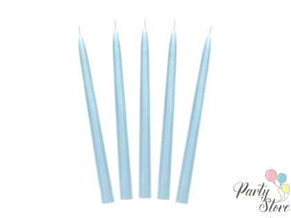 Свещ тип „тапер“, матова, небесносиня, 24 см (1 пкт. / 1бр.)