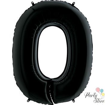 Фолиев балон цифра ''0'' 102 см черна