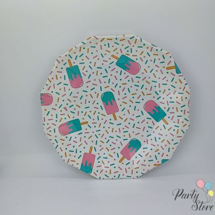 Xартиена чиния сладолед 9" (1 пкт. / 8 бр.)