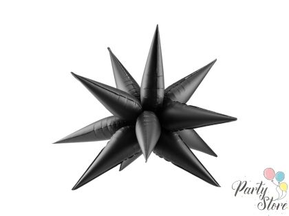 Фолиев балон Star 3D 70см черен