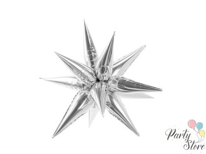 Фолиев балон Star 3D 70см сребрист