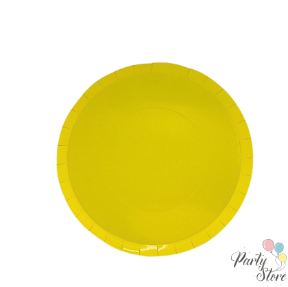 Xартиена чиния жълта 9" (1 пкт. / 8 бр.)