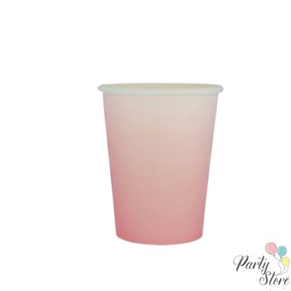 Xартиена чаша розова 9OZ (1 пкт. / 8 бр.)
