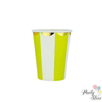 Хартиена чаша жълт бонбон 9OZ (1 пкт. / 8 бр.)