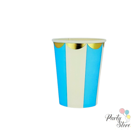 Хартиена чаша син бонбон 9OZ (1 пкт. / 8 бр.)