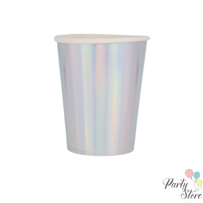 Хартиена чаша 3D сребро 9OZ (1 пкт. / 8 бр.)