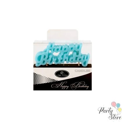 Свещички "Happy Birthday' синьо