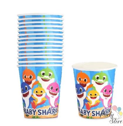 Хартиени чаши Baby Shark (1 пкт. / 8 бр.)