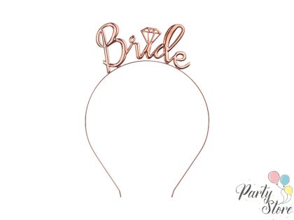 Диадема за глава Bride, розово злато