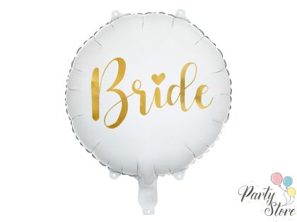 Фолиев балон Bride 45см, бял