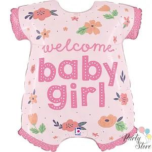 Фолиев балон „Боди Welcome Baby Girl“