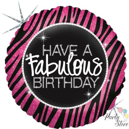 Балон „Fabulous Zebra Birthday“ 36′