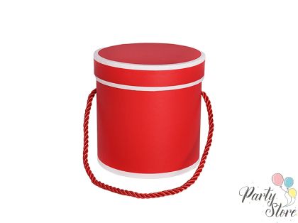 Кръгла подаръчна кутия с дръжка 14х15х15