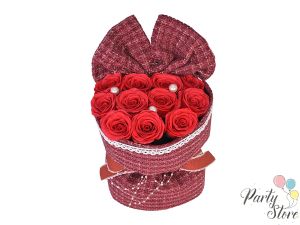 Букет със сапунени рози и перли