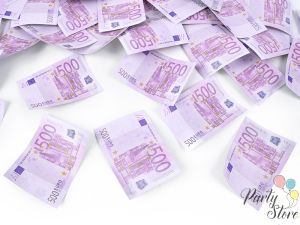 Оръдие с конфети с банкноти от 500 евро, микс, 60 см
