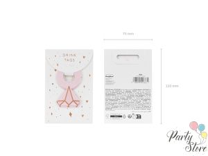 Етикети за напитки Диаманти, 4x6.5 см, микс (1 пкт. / 10 бр.)