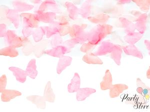 Оръдие с конфети, розови пеперуди, 20 см