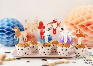 Топери за мъфини "Кучета", 7-9,5 см, микс (1 пкт. / 7 бр.)