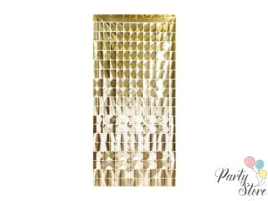 Парти завеса квадратна – златиста, 100 x 200 см