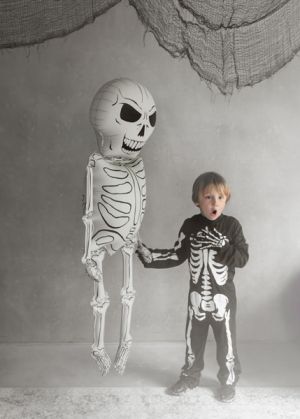 Фолиев балон Скелет XXL, 46x129 см, микс