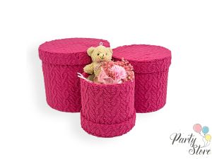 Подаръчна луксозна кутия Cotton Blend, Магента L  - 1бр