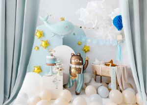 Лента (шарф) Mom to be (Бъдеща мама), светло тюркоазена (тип Тифани), 75 см