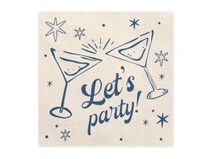 Салфетки Let's party!, 33x33 см, бежови (1 пкт. / 20 бр.)