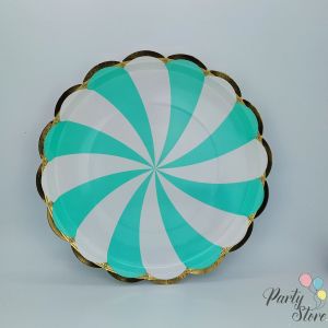 Xартиена чиния мента бонбон 9" (1 пкт. / 8 бр.)