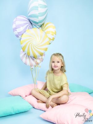Фолиев балон candy 35см светло жълто
