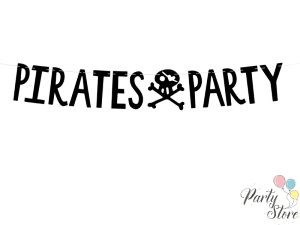 Банер Pirates Party черен 14x100см