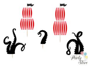 Топери Pirates Party микс 13,5-21 см  (1 пкт. / 5 бр.)