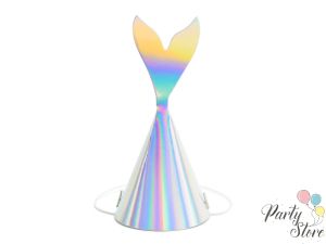 Шапка за парти Русалка преливащи 18см  (1 пкт. / 6 бр.)