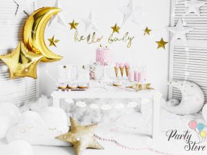 Банер Little Star - Hello Baby златен 18x70см