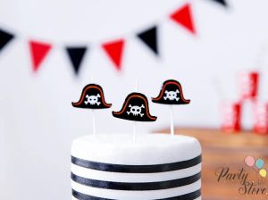 Свещи за рожден ден Pirates Party 2см  (1 пкт. / 5 бр.)