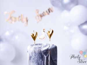 Свещи за рожден ден Lovely Swan микс 3,5-4см  (1 пкт. / 6 бр.)
