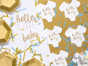 Салфетки Бебешки гащеризон - Hello Baby бял 16x16см (1 пкт. / 20 бр.)