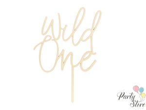Дървен топер Wild One, 22см