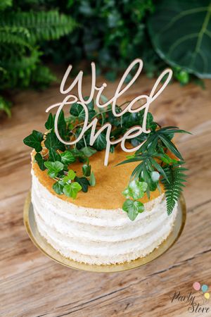 Дървен топер Wild One, 22см