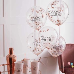 Балони с конфети Bride Hen Party 12" (1 пкт. / 5 бр.)