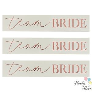 Татуировки Rose Gold Team Bride Hen Party 8x2см (1 пкт. / 16 бр.)