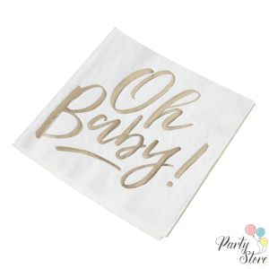 Салфетки за бебешко парти Oh-Baby! 16,5х16,5см (1 пкт. / 16 бр.)