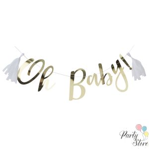 Банер Oh-Baby! Baby Shower Bunting злато 1,5м (L)