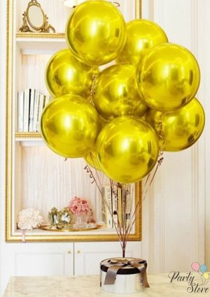 Фолиев балон сфера злато 22"