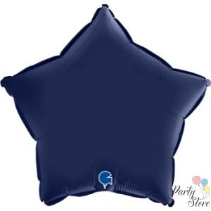 Фолиев балон Фигура Звезда синя blue navy 45 см