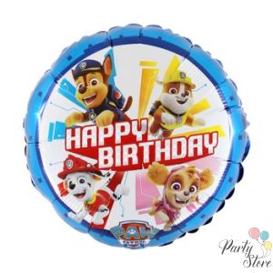 Фолиев балон Фигура Пес Патрул 45 см Happy Birthday