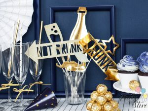 Реквизит за снимки Let's Celebrate микс златен (1 пкт. / 8 бр.)