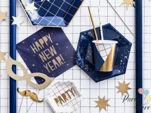 Реквизит за снимки Let's Celebrate микс златен (1 пкт. / 8 бр.)
