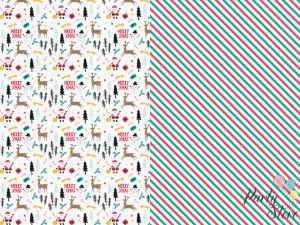 Опаковъчна хартия Merry Xmas микс 70x200cm (1 пкт. / 2 бр.)